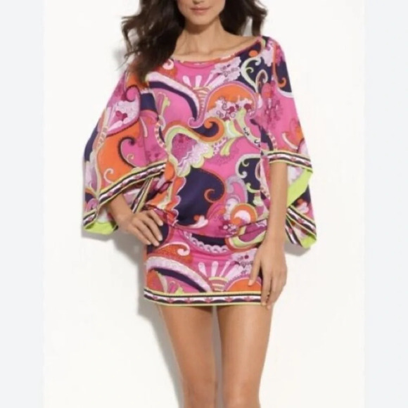 Trina Turk Other - Trina Turk French Riviera Tunic Swim Cover Kaftan Dress